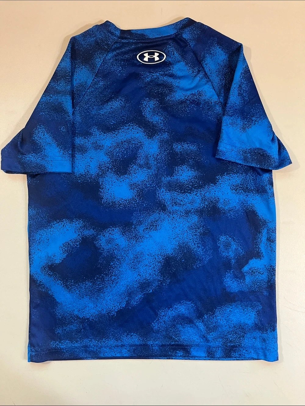 Under Armour Boys' Blue & Navy Logo Rash Guard Swim Top